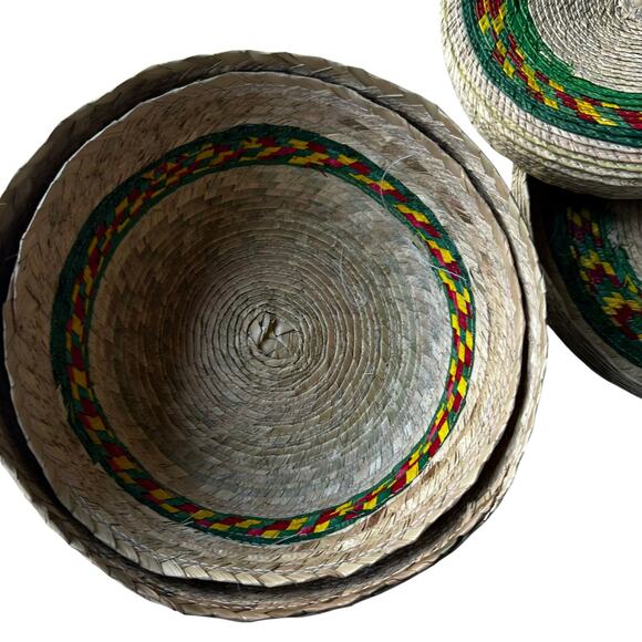 Tortilla basket two piece palm leaf warmer 8 in and 9 in - Picture 7 of 8